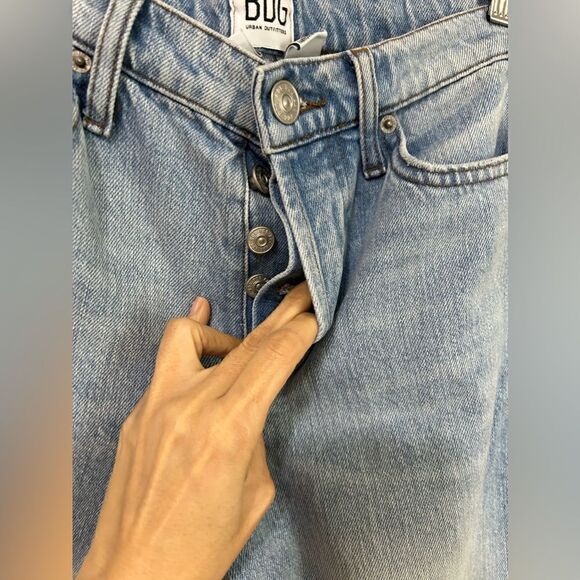 Urban Outfitters BDG Slim Straight Ripped Light Wash Jeans - Picture 8 of 15